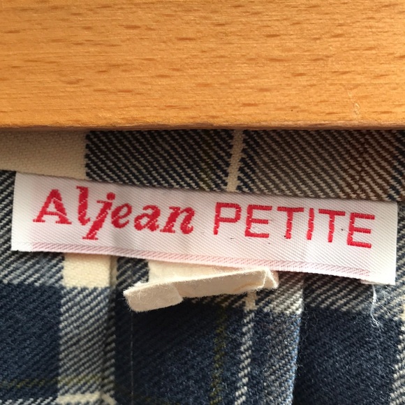 Aljean Petits 100% Wool Plaid Pleated Skirt - Picture 4 of 7
